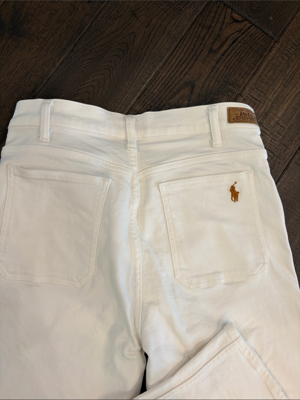Polo by Ralph Lauren High-Rise White Women's Jeans with Gold Pony